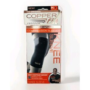 Copper Fit Freedom Cooper Infused Compression Knee Sleeve Medium Unisex 13"-14"